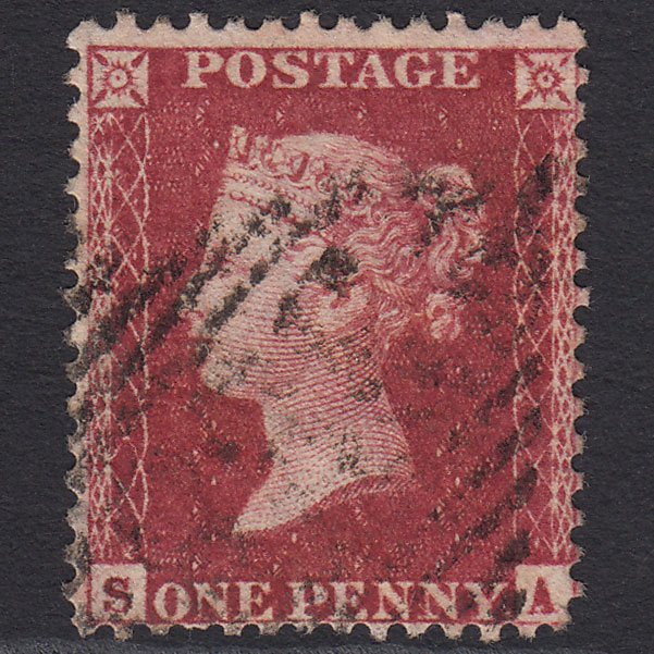GB QV 1857 1d Deep Rose-red (Plate 46) SG41-C10(4) SA GU Ireland