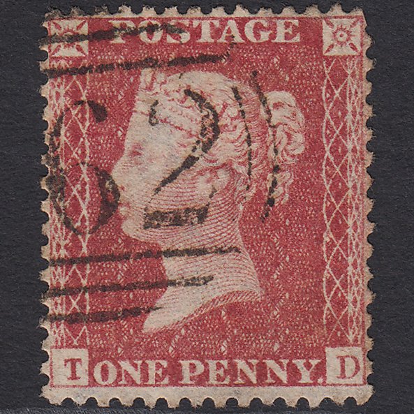 GB QV 1857 1d Rose-red (Plate 27) SG40-C10(1) TD GU