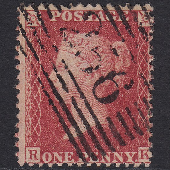 GB QV 1863 1d Rose-red (Plate 50) SG42-C12(1) RK VFU Moffat 256
