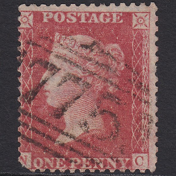 GB QV 1857 1d Rose-red (Plate 59) SG40-C10(1) NC GU Tarporley 775