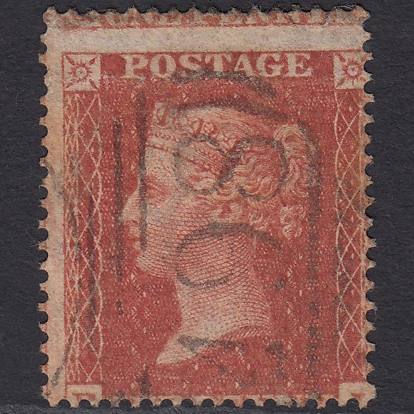 GB QV 1855 1d (Plate 13) SG26-C5(1) RJ GU Manchester 498 Large Misperf Tear