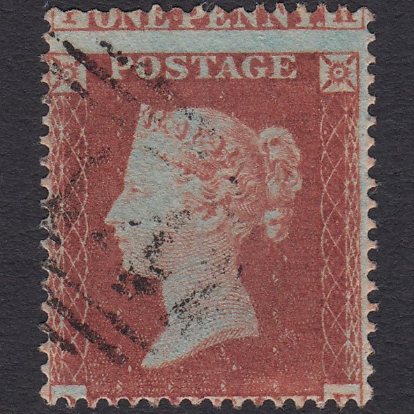 GB QV 1854 1d Red-brown (Plate 184) SG17-C1(1) QH VFU Large Misperf