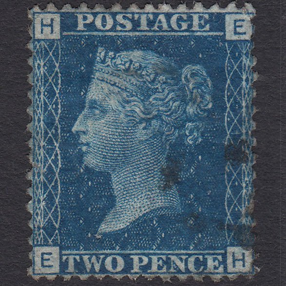 GB QV 1869 2d Blue (Plate 15) SG46-G3 EH FU Light Cancel Perfect Centring