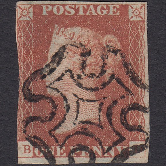 GB QV 1841 1d Red-brown (Plate 23) SG8-B1(1) BD FU Missing Imprimatur 3m MX