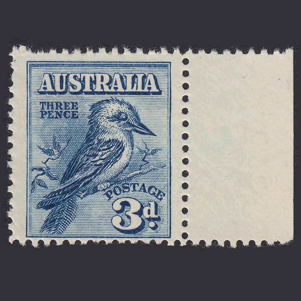AUSTRALIA 1928 3d Blue Kookaburra SG106 VF MNH Marginal