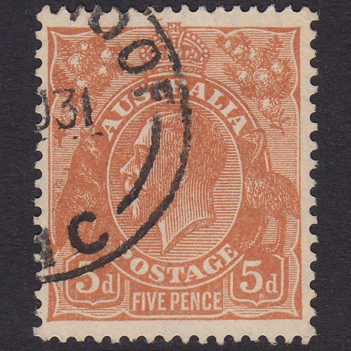AUSTRALIA 1930 5d Orange-Brown King George V SG103a VFU CDS