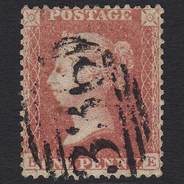 GB QV 1857 1d Rose-red (Plate 34) (SG40) 'BE' GU Harleston (336) C10
