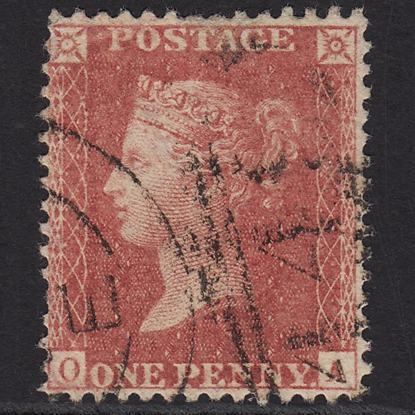 GB QV 1857 1d Rose-Red (Plate 49) SGC9A(3) OA GU