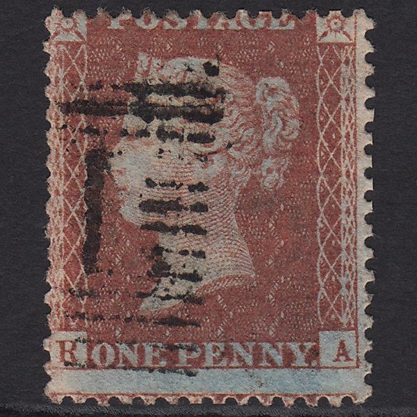 GB QV 1856 1d Red-brown (Plate 24) SG29-C8(1) RA GU Scotland Large Misperf