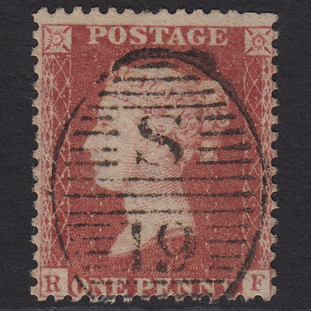 GB QV 1857 1d Rose-red (Plate 60) SG40-C10(1) RF GU London D&S S19