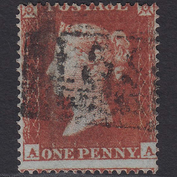 GB QV 1854 1d Plate R5 SG17-C1(1) AA GU Missing Imprimatur Glasgow 159