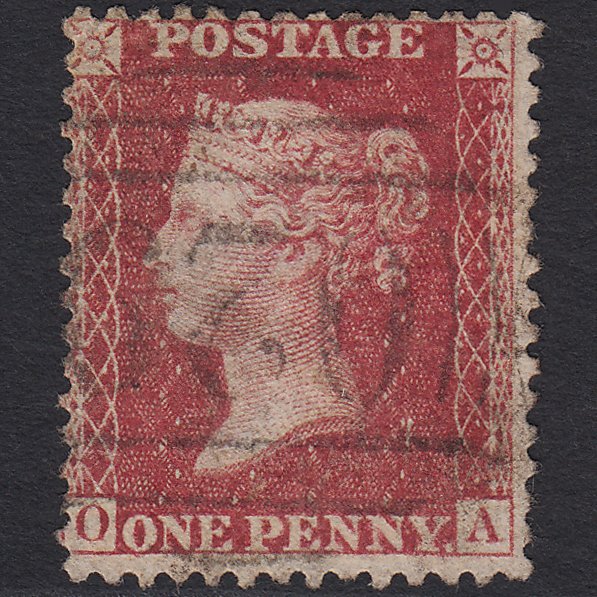 GB QV 1863 1d Rose-red (Plate 50) SG42-C12(1) OA GU West Hartlepool 029