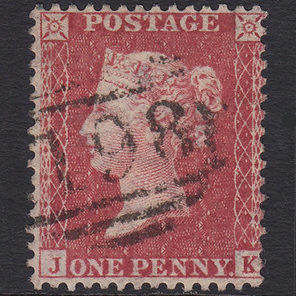 GB QV 1857 1d Rose-red (Plate 27) SG40-C10(1) JK VFU Chorley 198