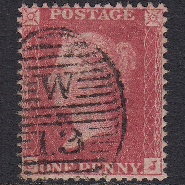 GB QV 1861 1d Rose-red Plate R16 SGC13(3) EJ FU London D&S W13