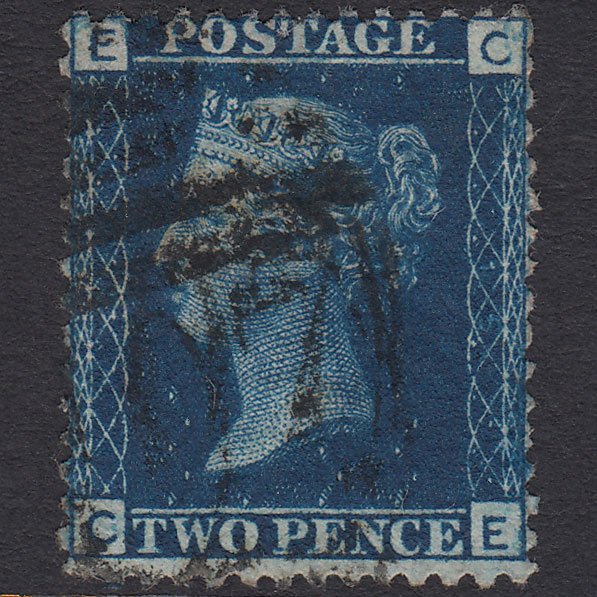 GB QV 1869 2d Blue (Plate 15) SG46-G3 CE FU Bradford 107