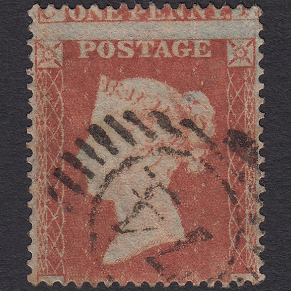 GB QV 1854 1d (Plate 180) SG17-C1(1) DF GU London D&S 74 Large Misperf