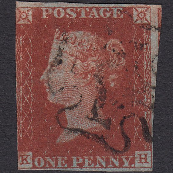 GB QV 1841 1d Deep Red-brown (Plate 42) SG10-B1(4) GUideline KH FU 3m MX