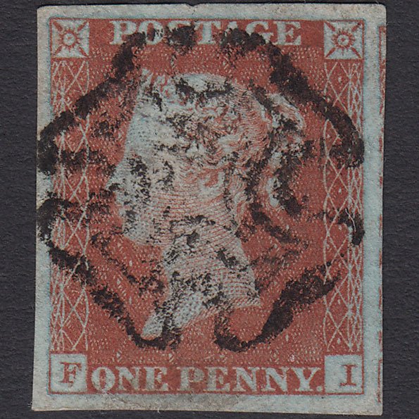 GB QV 1841 1d Red-brown (Plate 40) SG8-B1(1) FI FU 4 Good Margins MX