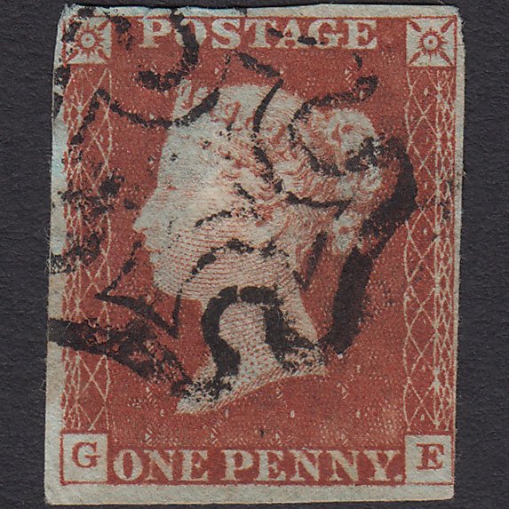 GB QV 1841 1d Red-brown (Plate 34) SG8-B1(1) GE GU nr 4 Margins MX