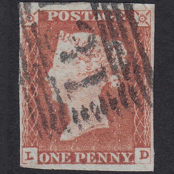 GB QV 1841 1d Plate 79 SG8-B1(1) LD FU Edinburgh 131 Malformed L