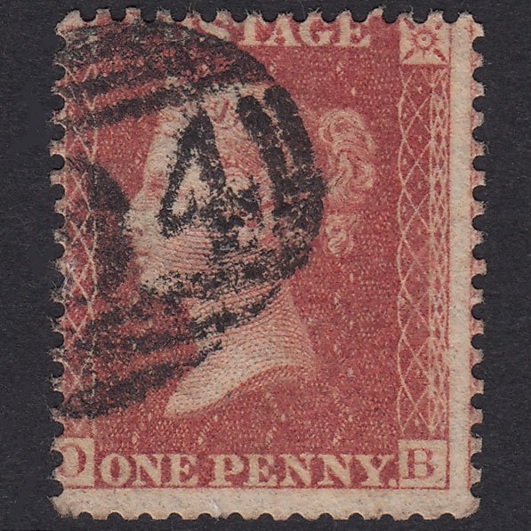 GB QV 1863 1d Rose-Red Plate 50 SG42-C12(1) OB GU