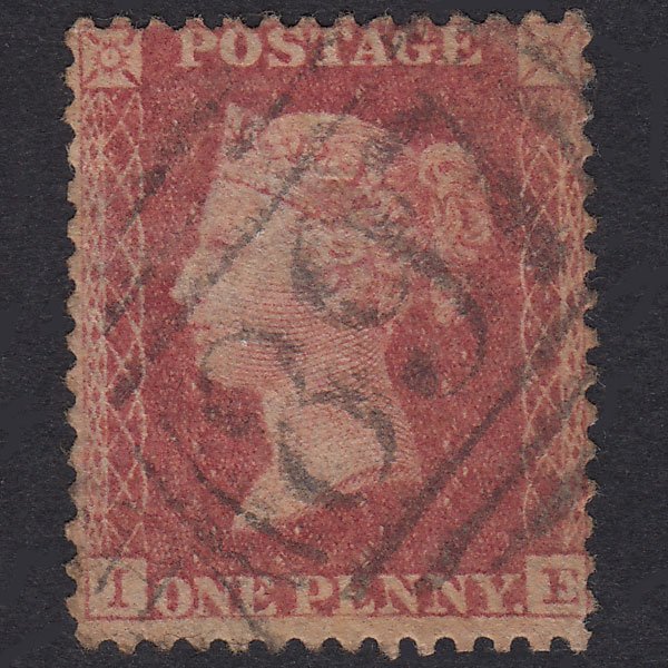 GB QV 1857 1d Rose-Red Plate 63 SG40-C10(1) IE GU Wisbech 897