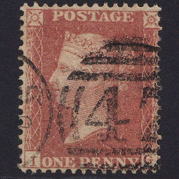 GB QV 1861 1d Rose-red PL R16 C13(3) IG FU Bangor 47 Missing Imprimatur