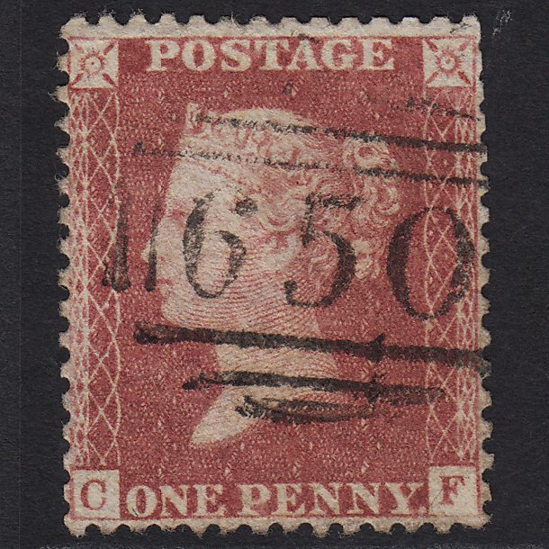 GB QV 1857 1d Rose-red (Plate 34) SG40-C10(1) CF GU Rochester 650