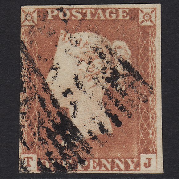 GB QV 1841 1d (Plate 70) SG9-B1(3) TJ GU in Scotland nr 4 Margins