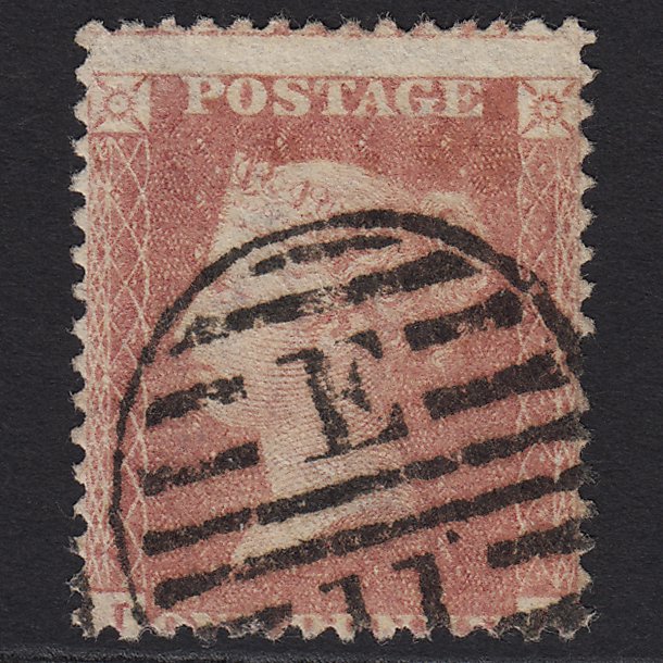 GB QV 1857 1d Pale Rose SG39-C10(3) GU in London D&S E11