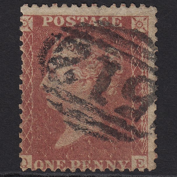 GB QV 1857 1d Rose-red (Plate 62) SG40-C10(1) KE GU Market Rasen 512