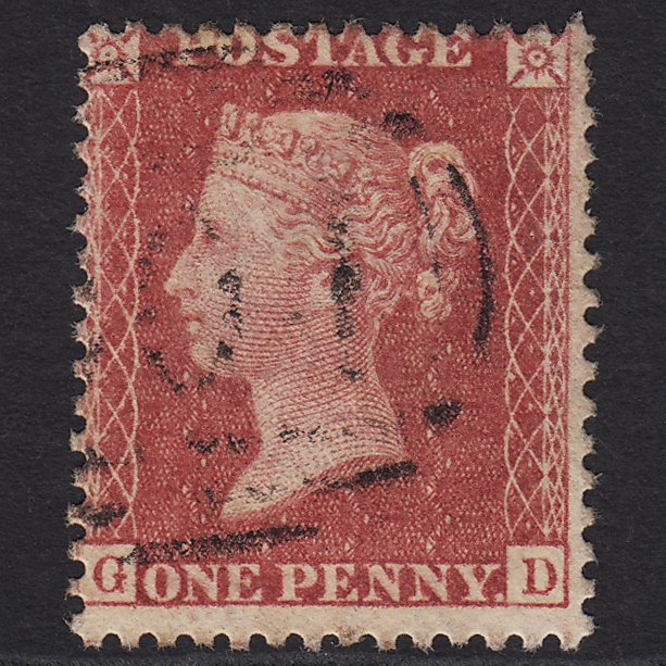 GB QV 1857 1d Rose-red (Plate 36) SG40-C10(1) GD FU Light Cancel