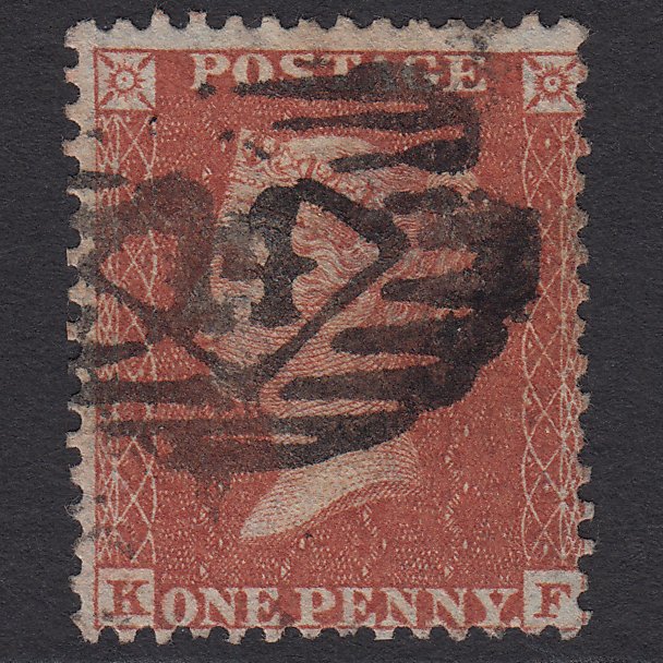 GB QV 1855 1d Red-brown (Plate 12) SGC6(1) KF GU London IS 14