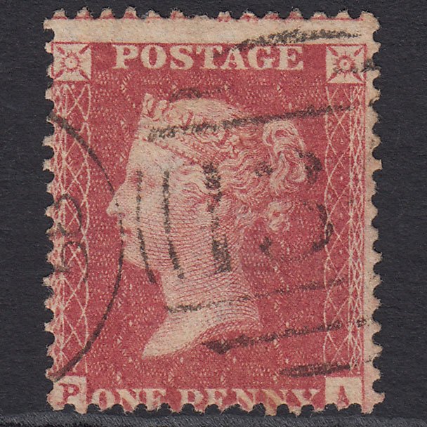 GB QV 1857 1d Rose-red (Plate 56) SG40-C10(1) PA GU Misperf