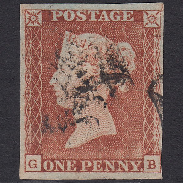 GB QV 1841 1d Pale Red-brown (Plate 20) SG9-B1(3) GB FU nr 4 Margins MX