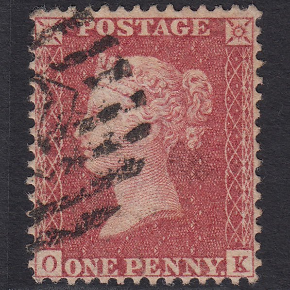 GB QV 1857 1d (Plate 27) SG40-C10(1) OK FU London IS Cancel Well Centred