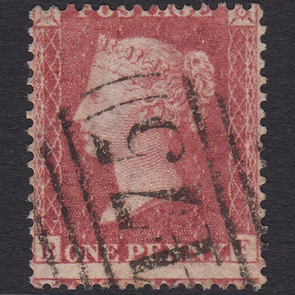 GB QV 1857 1d (Plate 37) SG40-C10(1) RF GU Loughborough 475 Misperf