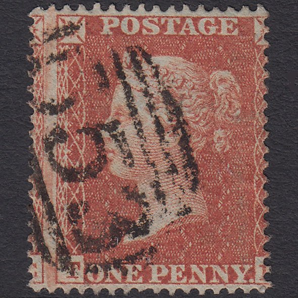 GB QV 1855 1d Red-brown (Plate 4) SG21-C4(1) TD FU Large Misperf