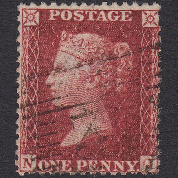 GB QV 1857 1d Deep Rose-red (Plate 56) SG41-C10(4) NJ GU Scotland