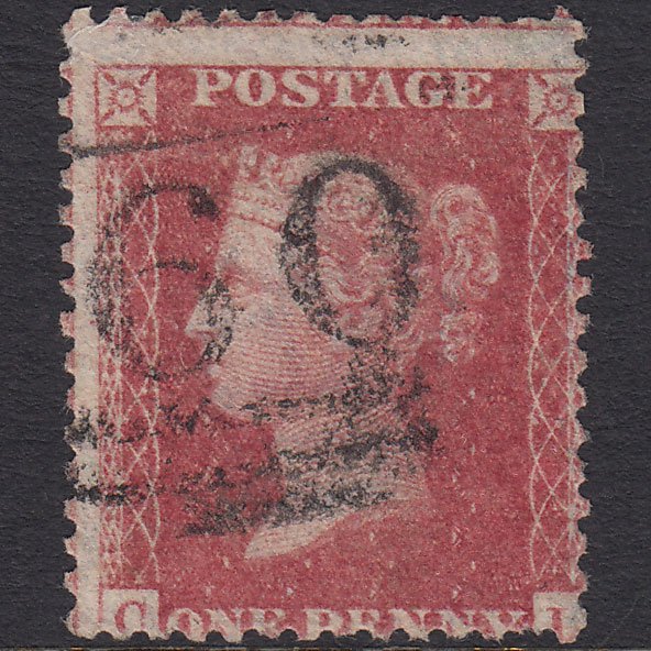 GB QV 1857 1d Rose-red (Plate 48) SG40-C10(1) CL GU Bedale 60 Large Misperf