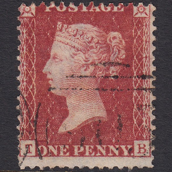 GB QV 1857 1d Rose-red (Plate 46) SG40-C10(1) TB FU Light Cancel Misperf