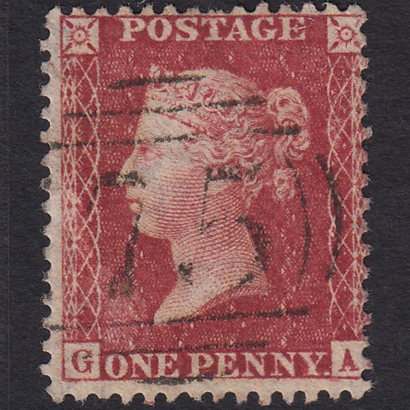 GB QV 1857 1d Deep Rose-red (Plate 46) SG41-C10(4) GA FU Birmingham 75