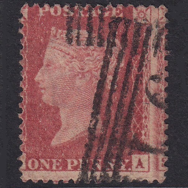 GB QV 1857 1d Rose-Red Plate 68 SG40-C10(1) SA GU Scotland Large Misperf