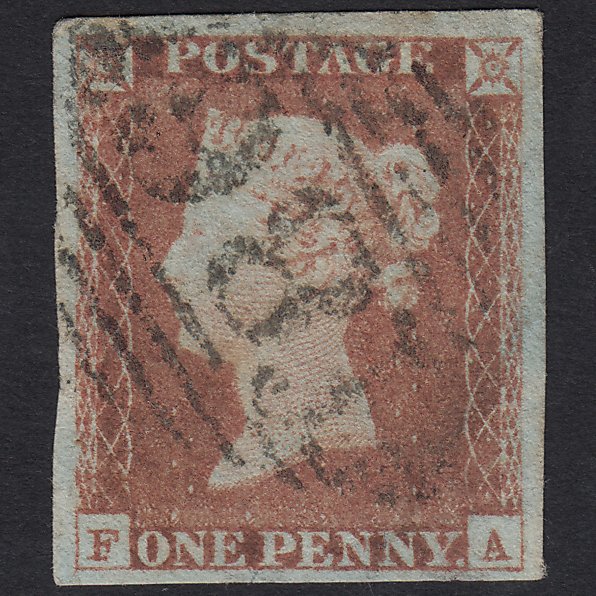 GB QV 1841 1d Red-brown (Plate 71) SG8-B1(1) FA GU Dublin 186 4 Margins