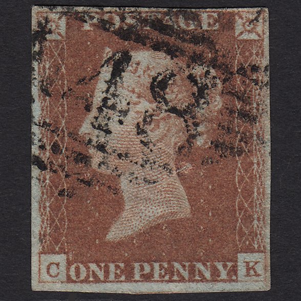 GB QV 1841 1d Red-brown (Plate 72) SG8-B1(1) CK FU Wexford 448 4M Imperf