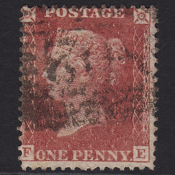 GB QV 1857 1d Rose-red (Plate 62) SG40-C10(1) FE GU in Scotland