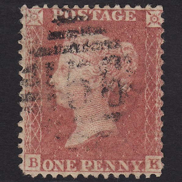 GB QV 1857 1d Pale Rose (Plate 67) SG39-C10(3) BK GU Cork 156