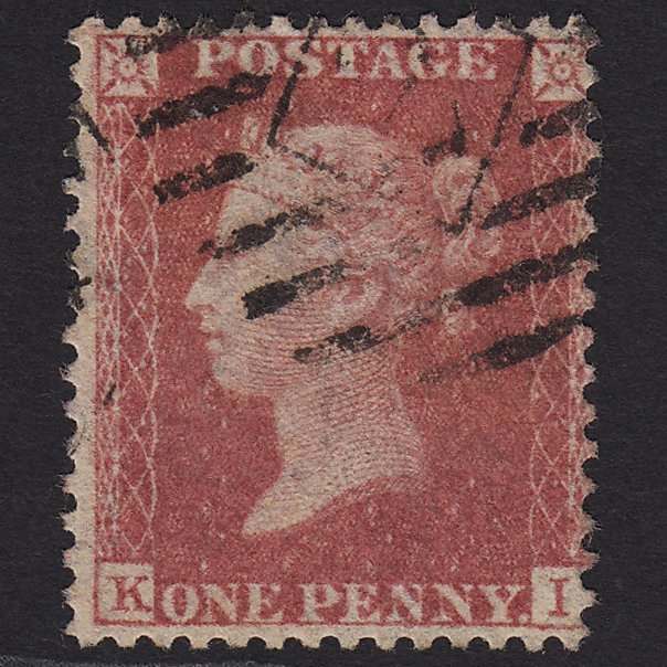 GB QV 1857 1d Rose-red (Plate 47) SG40-C10(1) KI GU London IS No.2