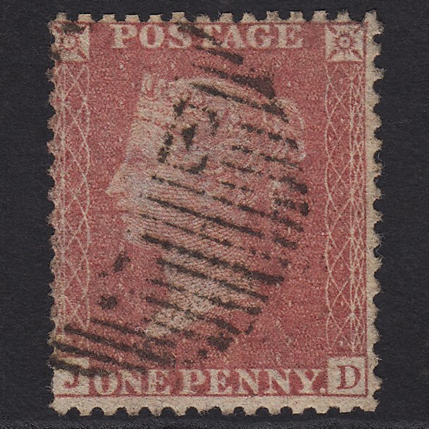 GB QV 1857 1d Rose-red (Plate 48) SG40-C10(1) JD GU in London