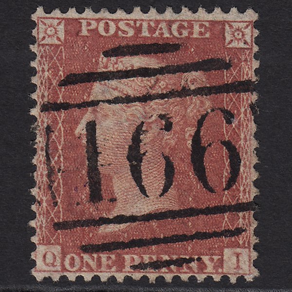 GB QV 1857 1d (Plate 66) SG40-C10(1) QI VFU Liverpool 466 Perfectly Centred